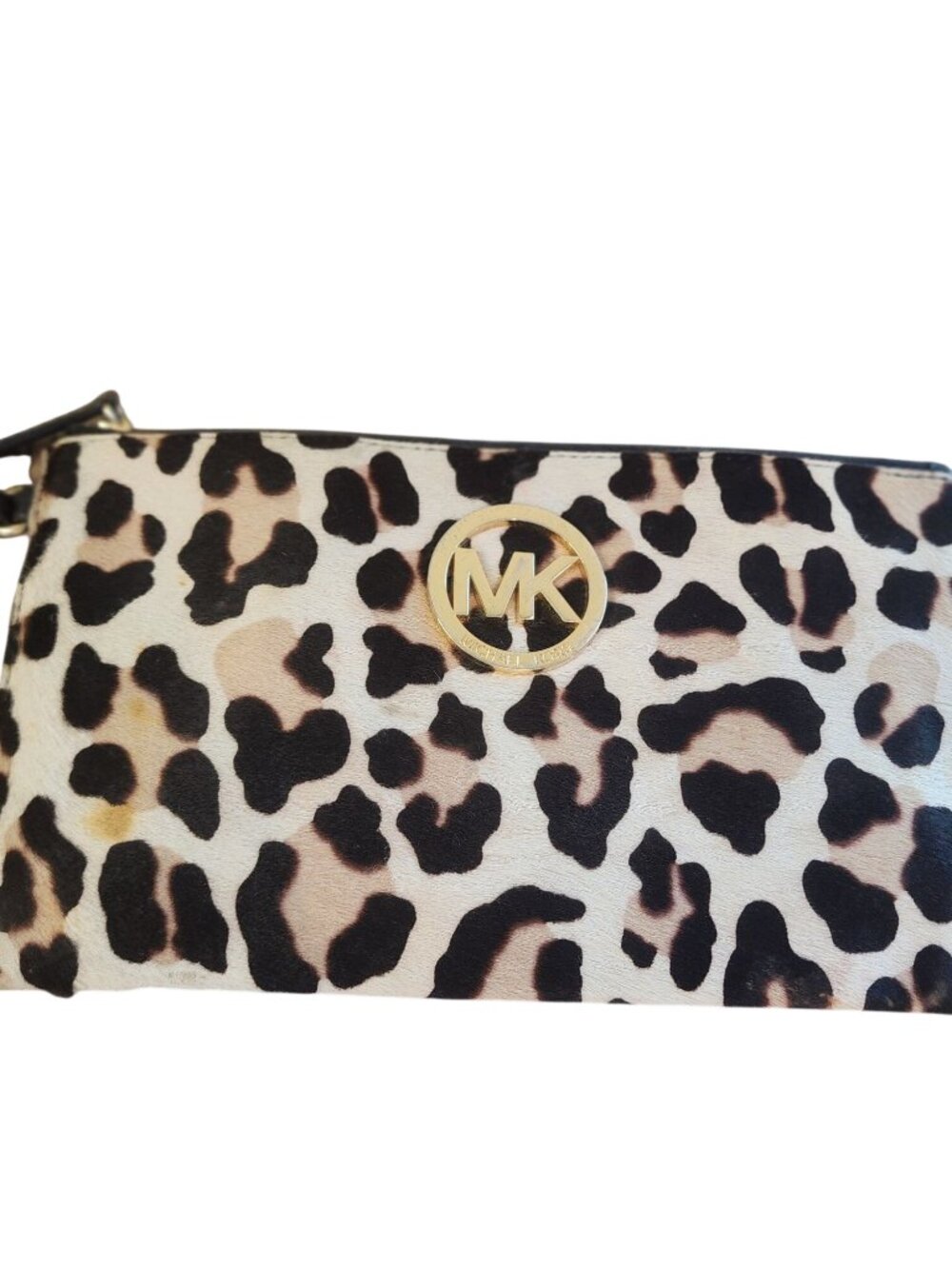Michael Kors Leopard Print Wristlet Clutch 10 x 6